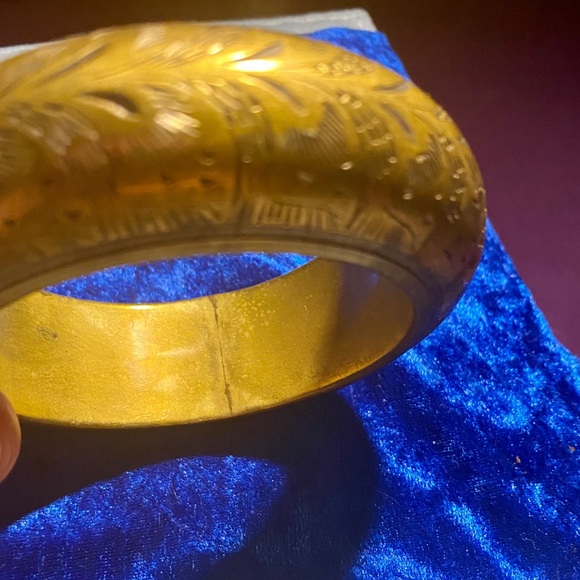 Solid Brass Bracelet with Etching - Picture 5 of 5